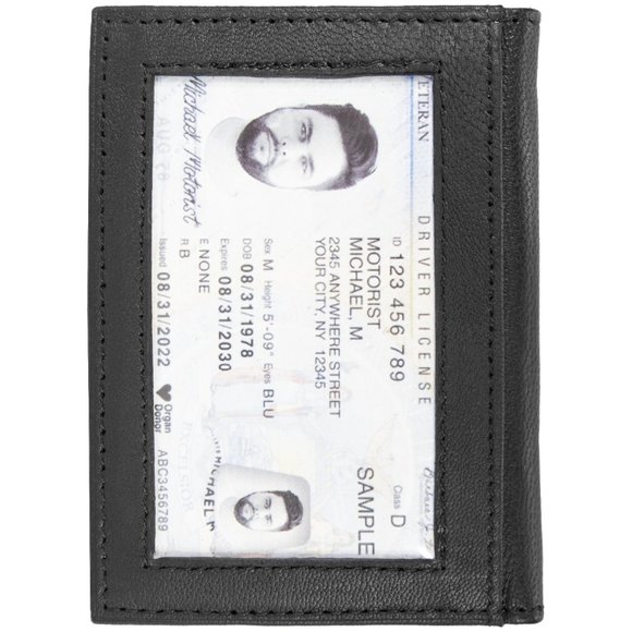 Men Bifold Business Card Holder with RFID Protected - Picture 3 of 10